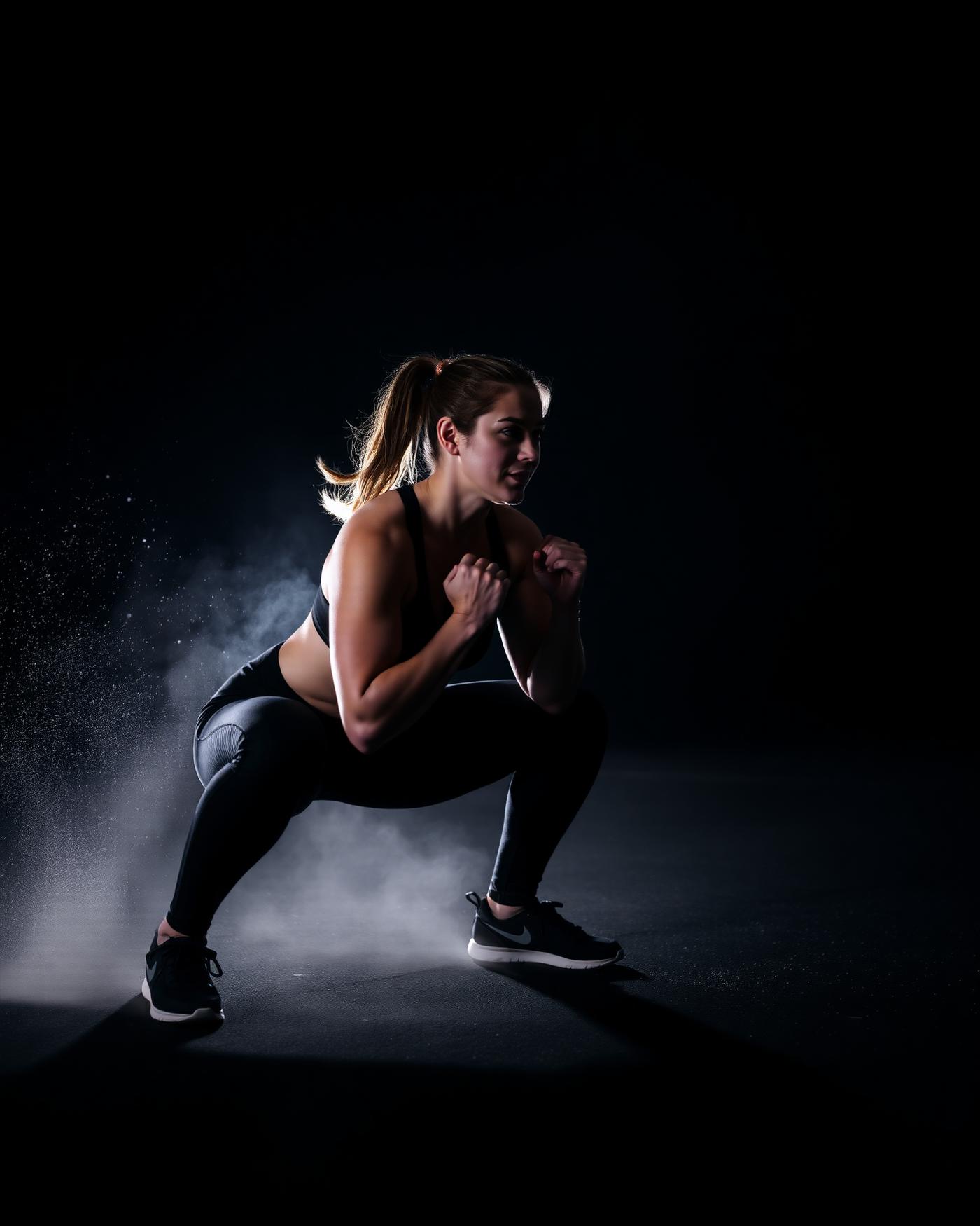Socia entrenando sentadillas en Elite Fitness